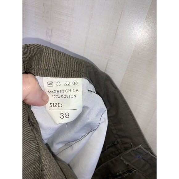 Profile Mens Cargo Brown 100% Cotton Straight Leg Tactical Pants Size 38-6936 - Picture 10 of 10